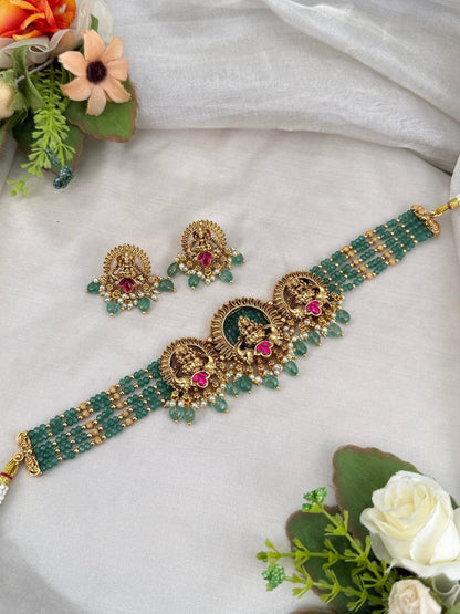Luxurious Antique Choker Necklace Set 606 - Mahilas