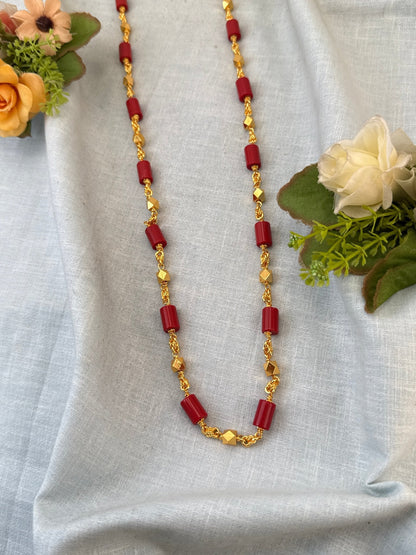 Luxurious Antique Coral Bead Chain 1044 - Mahilas