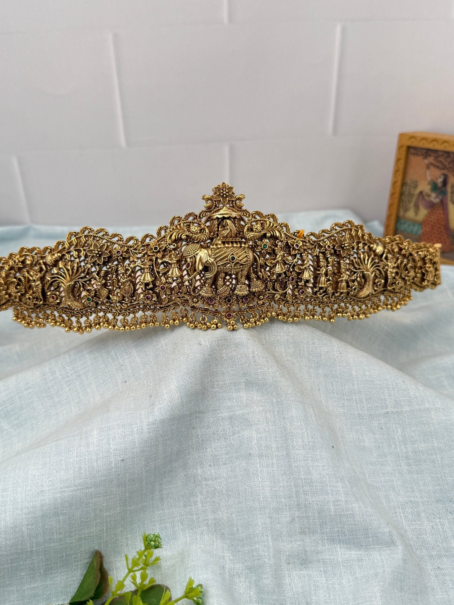 Luxurious Antique Elephant Vaddanam Kamarbandh 7259 - Mahilas