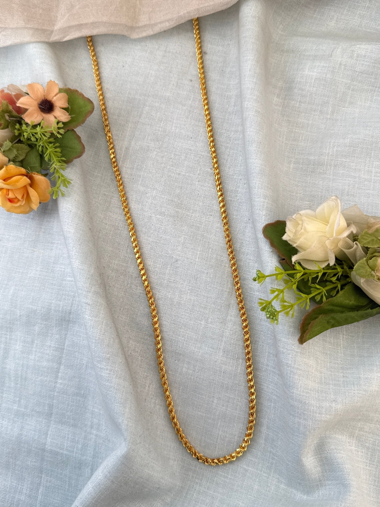 Luxurious Antique Gold Like Chain 24 inch 1046 - Mahilas