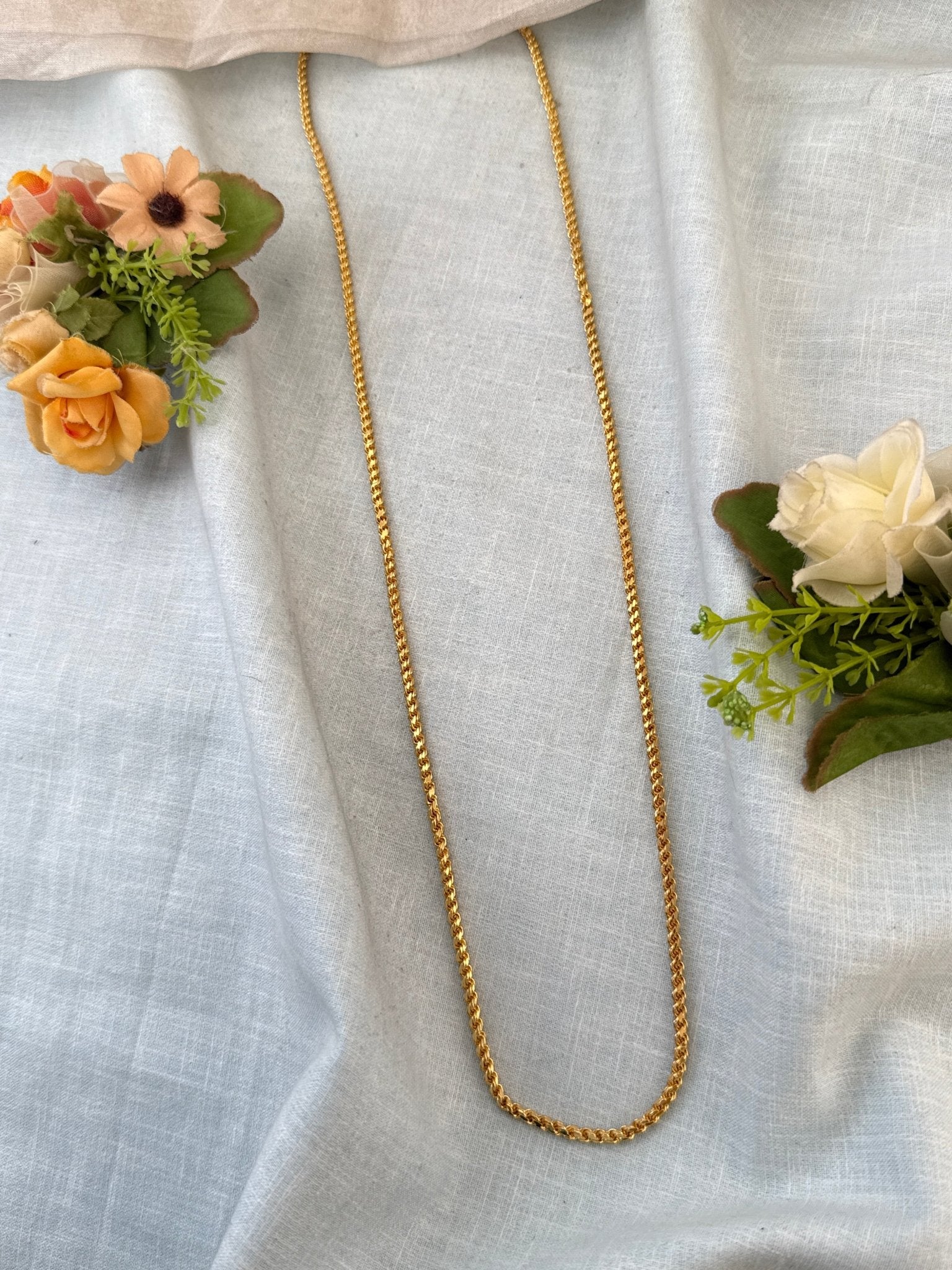 Luxurious Antique Gold Like Chain 24 inch 1047 - Mahilas