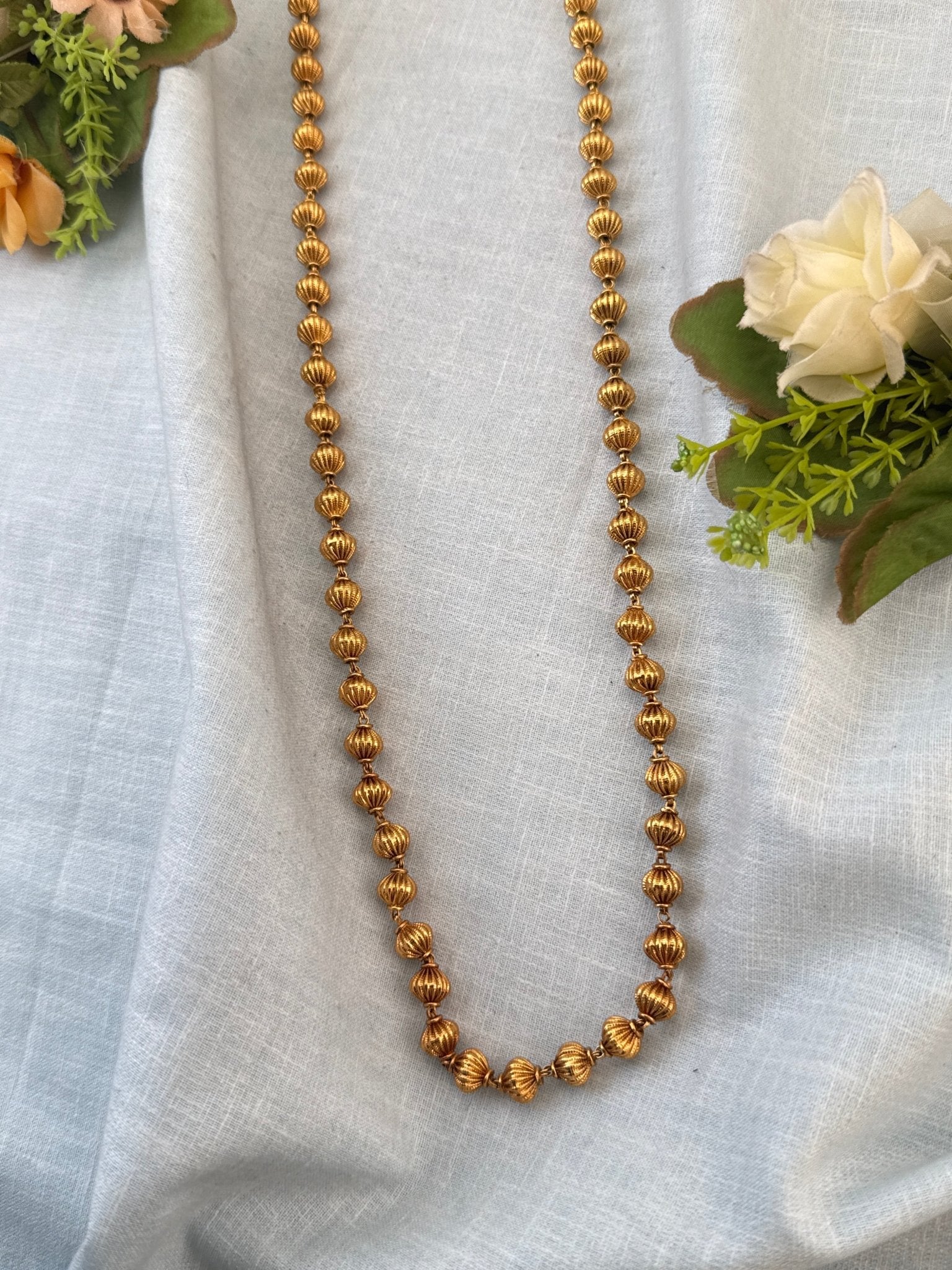 Luxurious Antique Gold Like Chain 24 inch 1053 - Mahilas