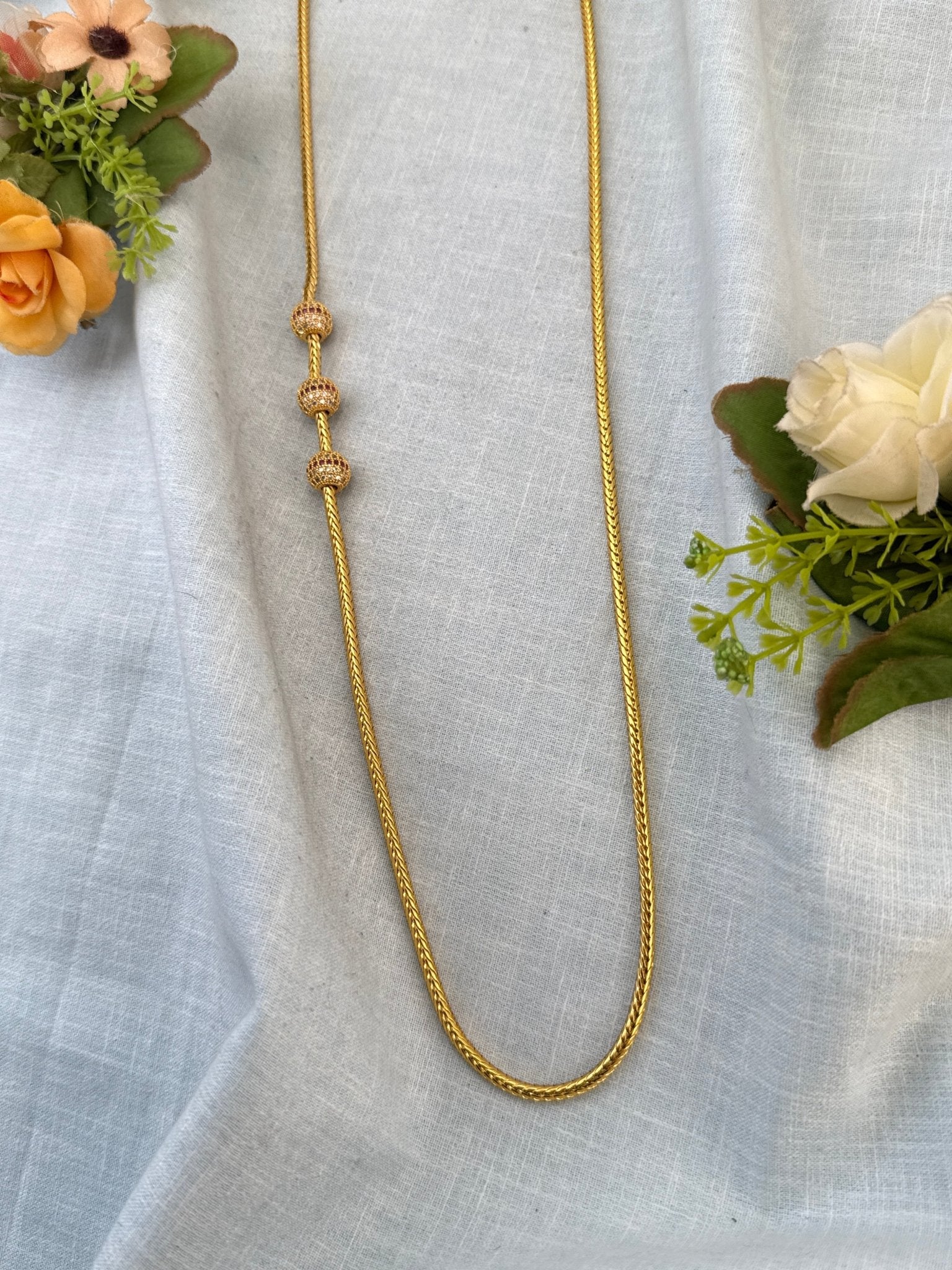 Luxurious Antique Gold Like Mop Chain 24 inch 1049 - Mahilas