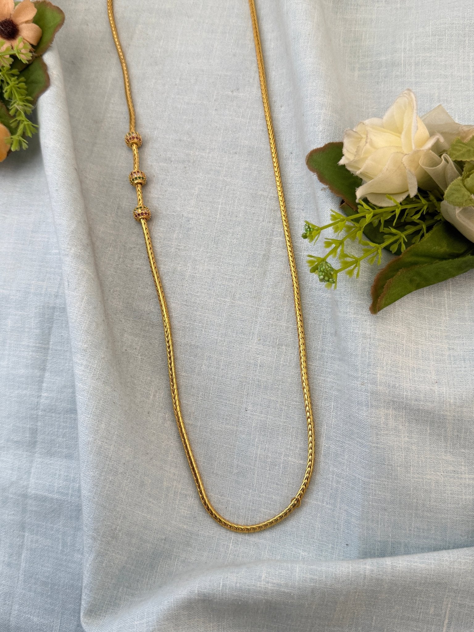 Luxurious Antique Gold Like Mop Chain 24 inch 1051 - Mahilas