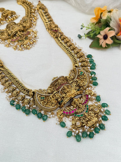 Luxurious Antique Jadau Bridal Necklace Set 797 - Mahilas