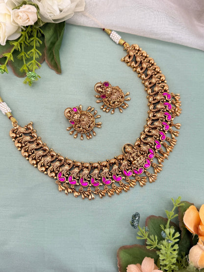 Luxurious Antique Jadau Kundan Necklace Set 502 - Mahilas