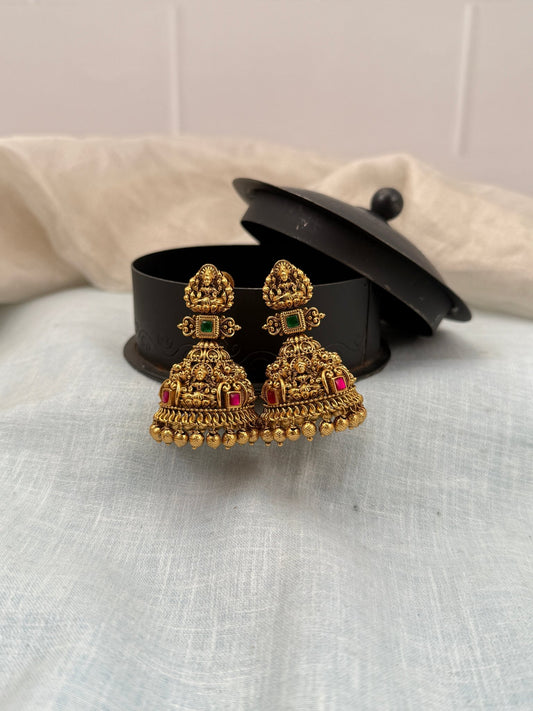 Luxurious Antique Jhumka Earrings 0487 - Mahilas