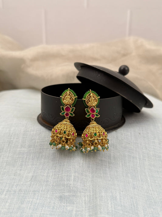 Luxurious Antique Jhumka Earrings 0489 - Mahilas