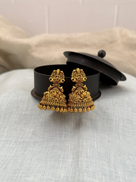 Luxurious Antique Jhumka Earrings 0498 - Mahilas