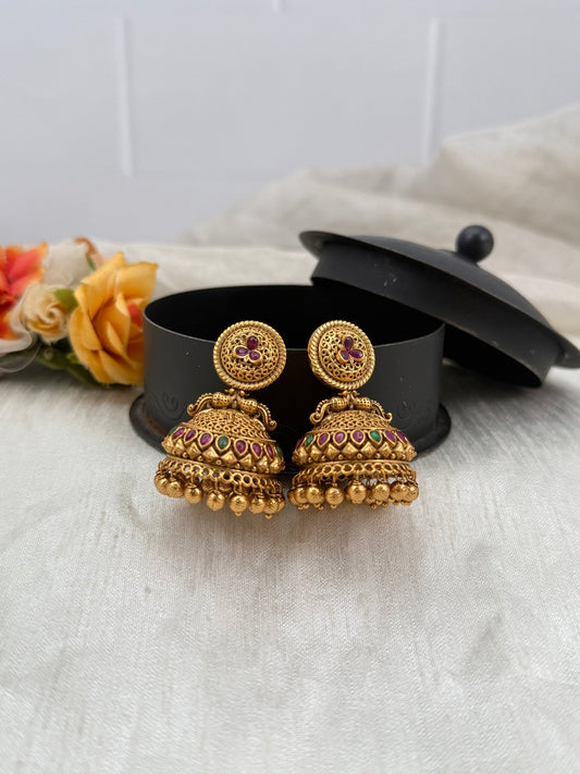 Luxurious Antique Jhumka Earrings 0546 - Mahilas