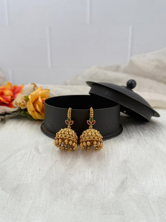 Luxurious Antique Jhumka Earrings 0549 - Mahilas