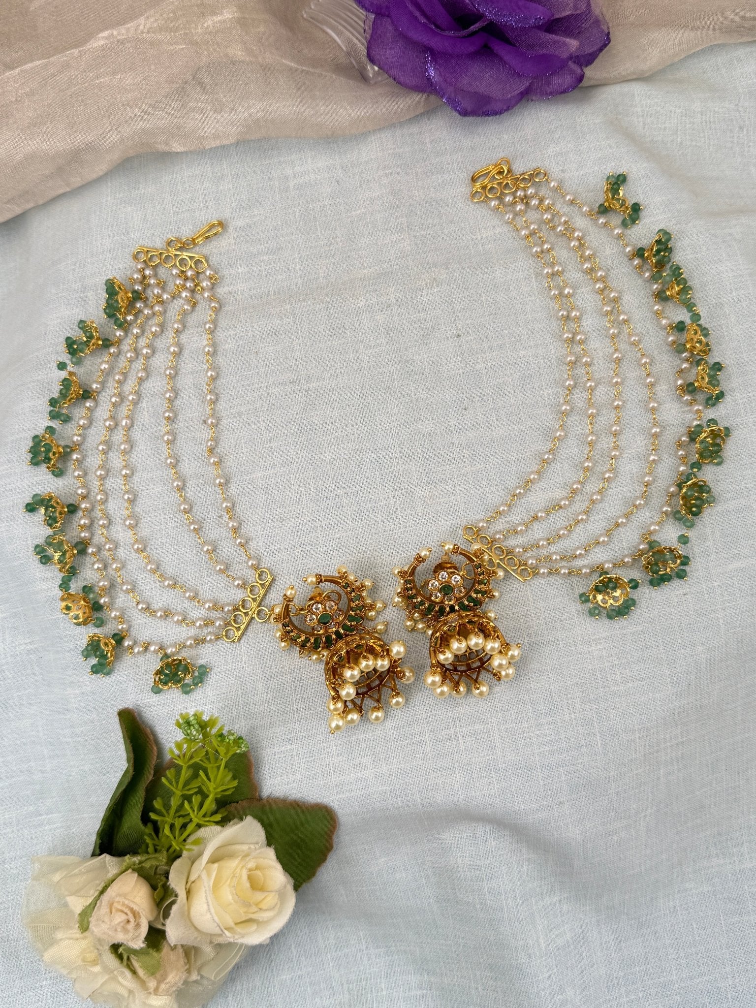 Luxurious Antique Jhumka With Maatal 0856 - Mahilas