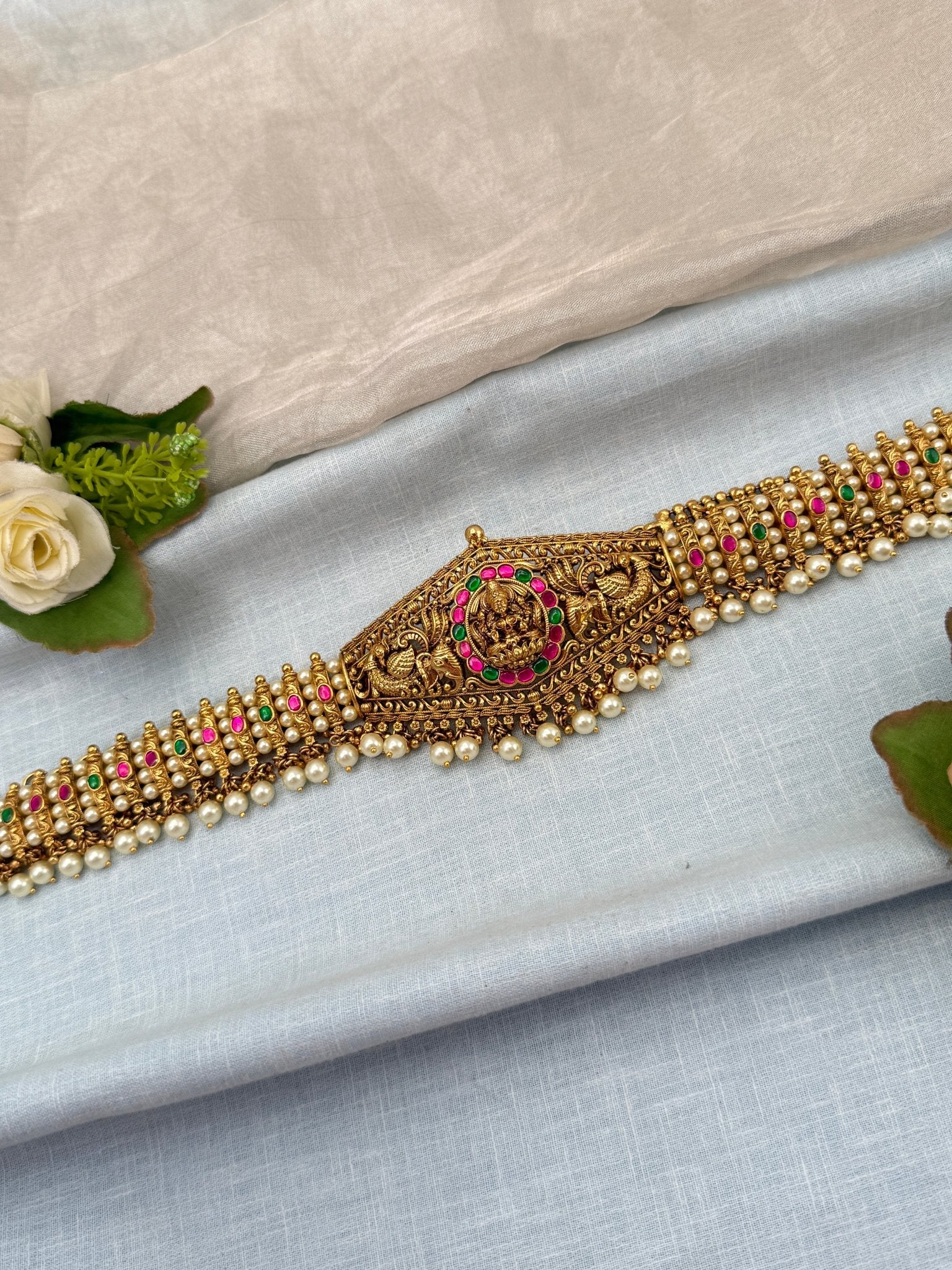 Luxurious Antique Lakshmi Chain Vaddanam Hip Belt 8003 - Mahilas