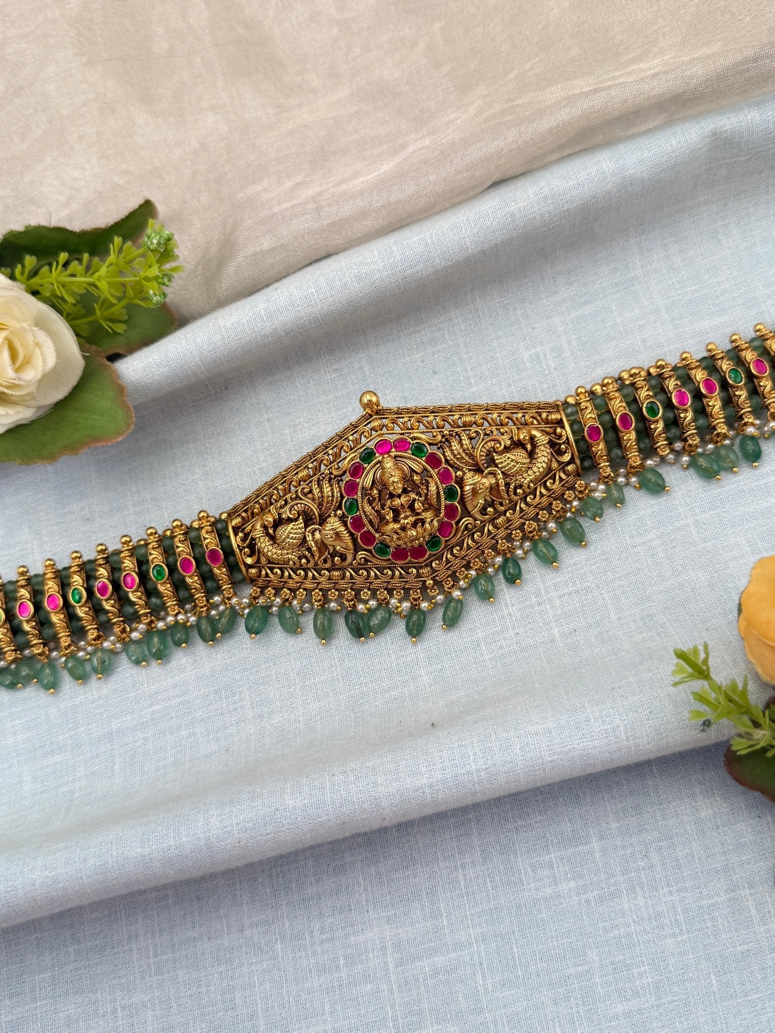 Luxurious Antique Lakshmi Chain Vaddanam Hip Belt 8005 - Mahilas