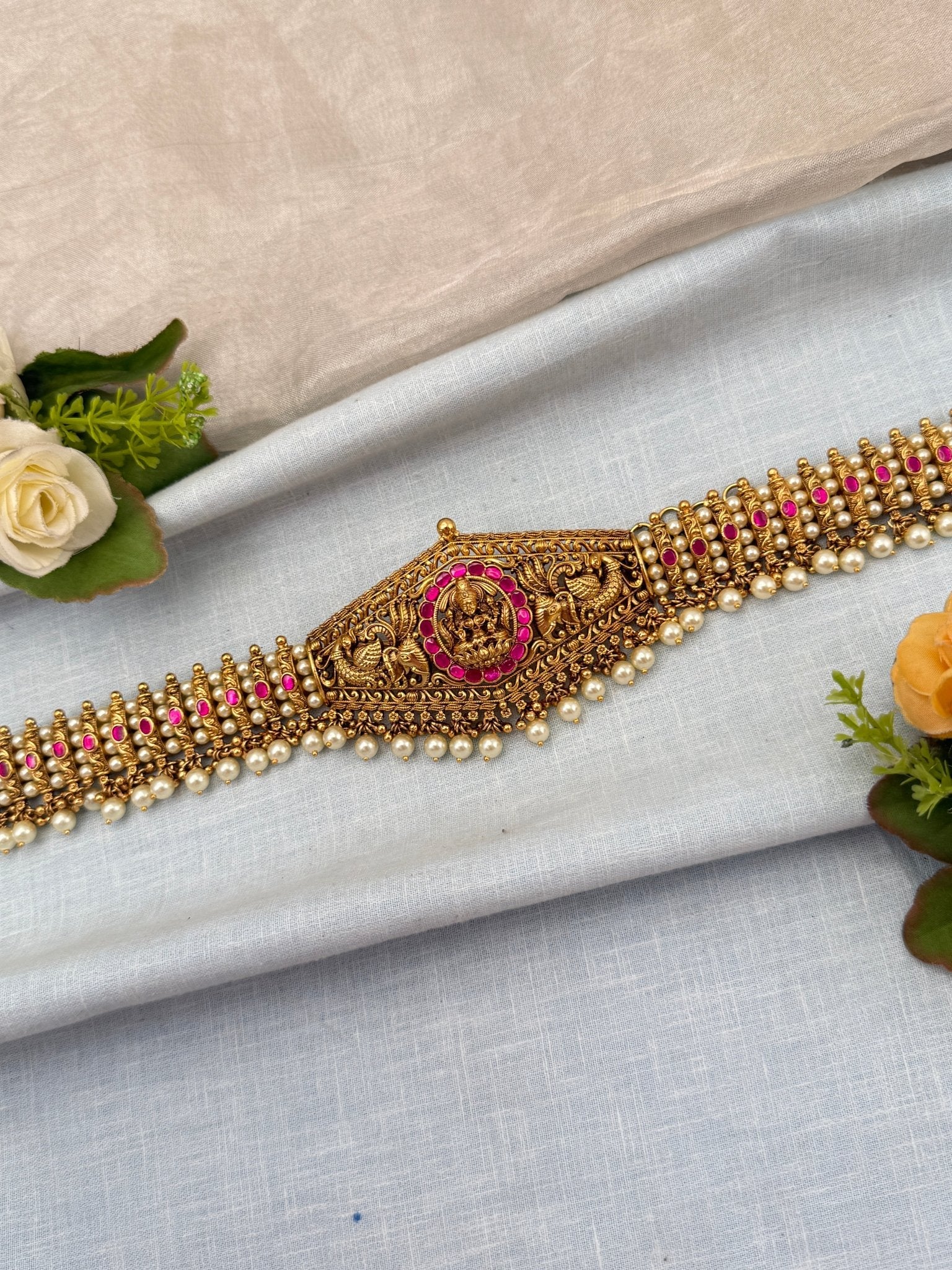 Luxurious Antique Lakshmi Chain Vaddanam Hip Belt 8006 - Mahilas