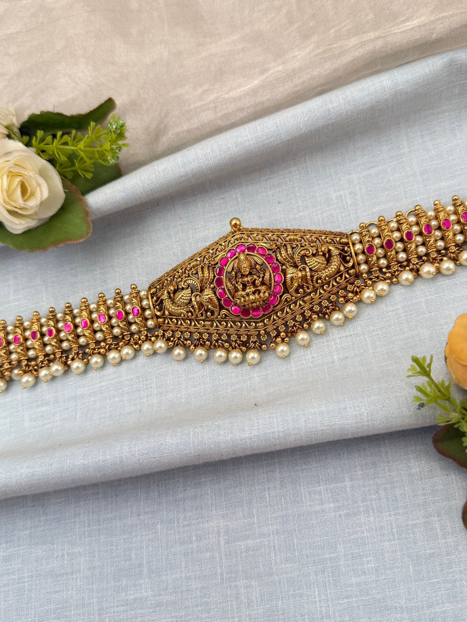 Luxurious Antique Lakshmi Chain Vaddanam Hip Belt 8006 - Mahilas