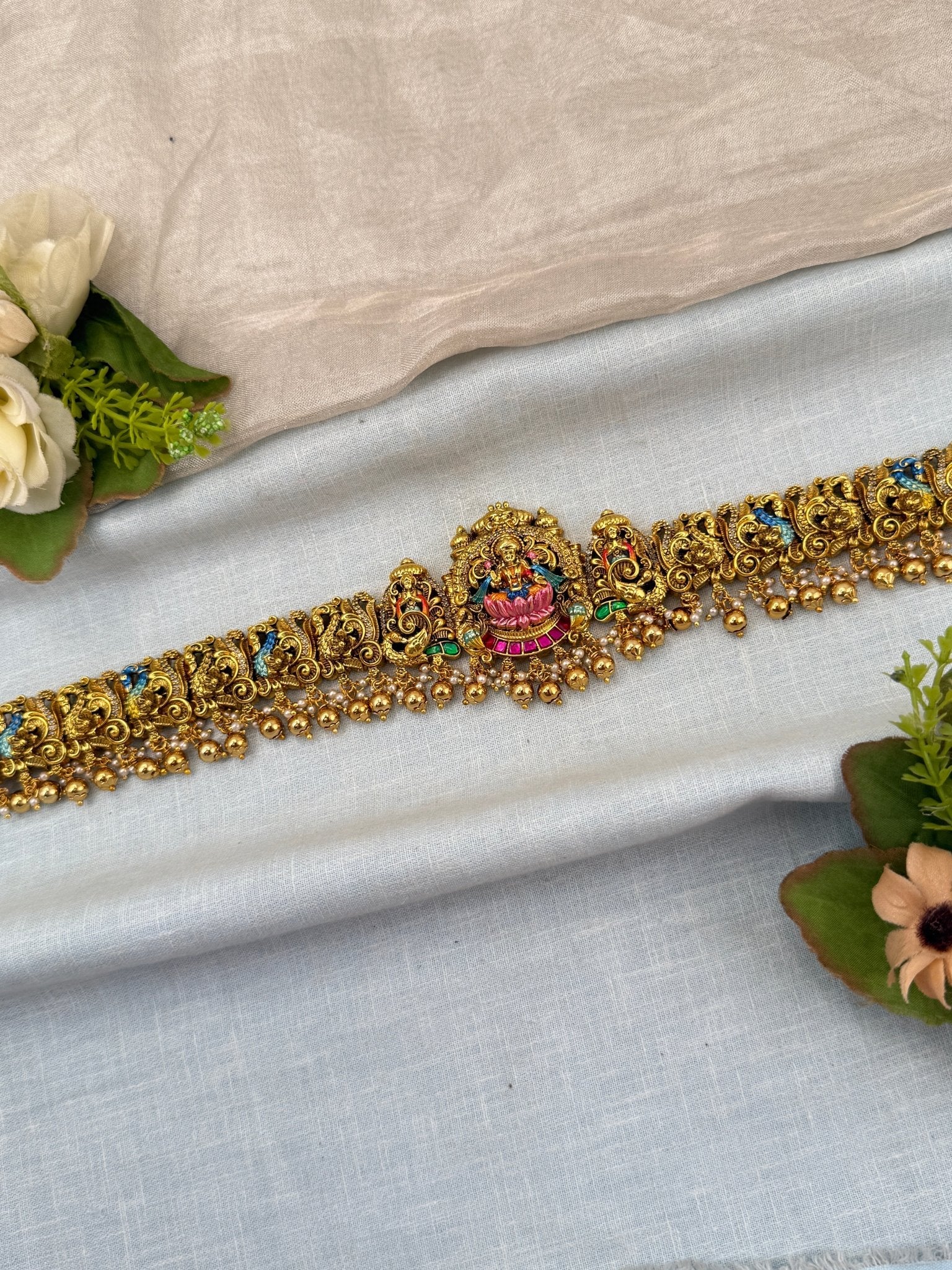 Luxurious Antique Lakshmi Chain Vaddanam Hip Belt 8011 - Mahilas