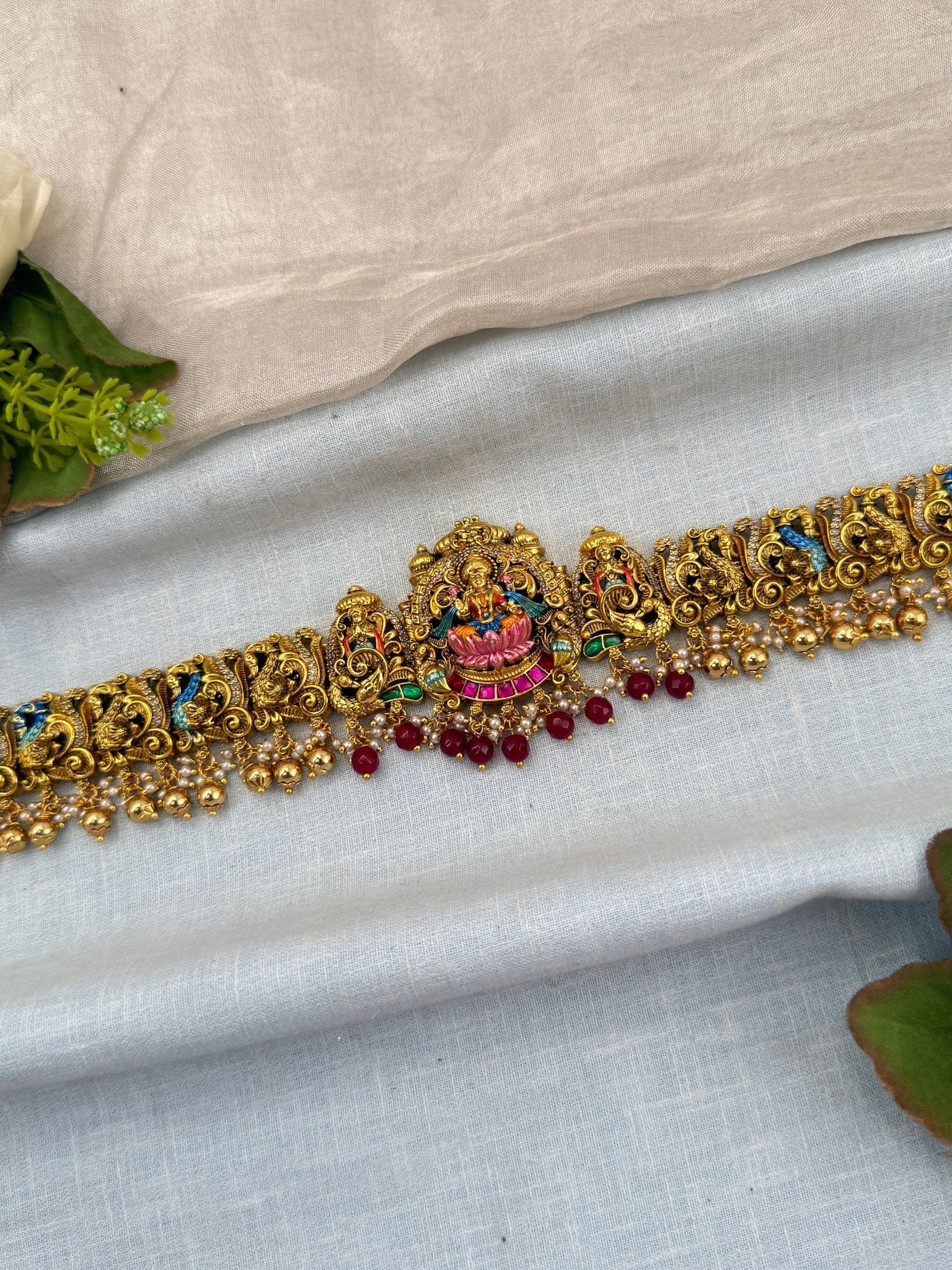 Luxurious Antique Lakshmi Chain Vaddanam Hip Belt 8012 - Mahilas