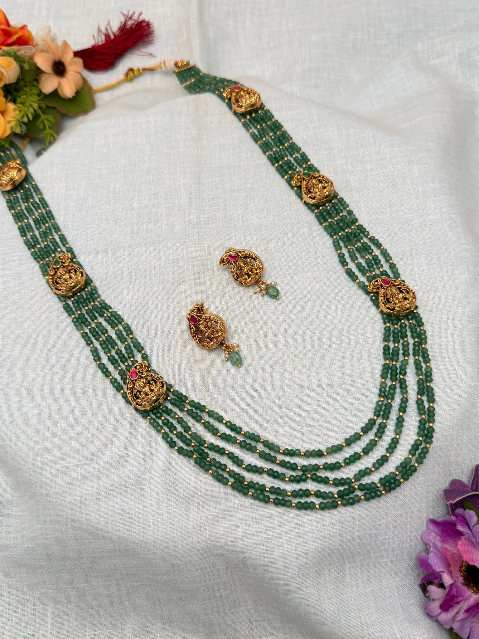 Luxurious Antique Layer Necklace Set 587 - Mahilas