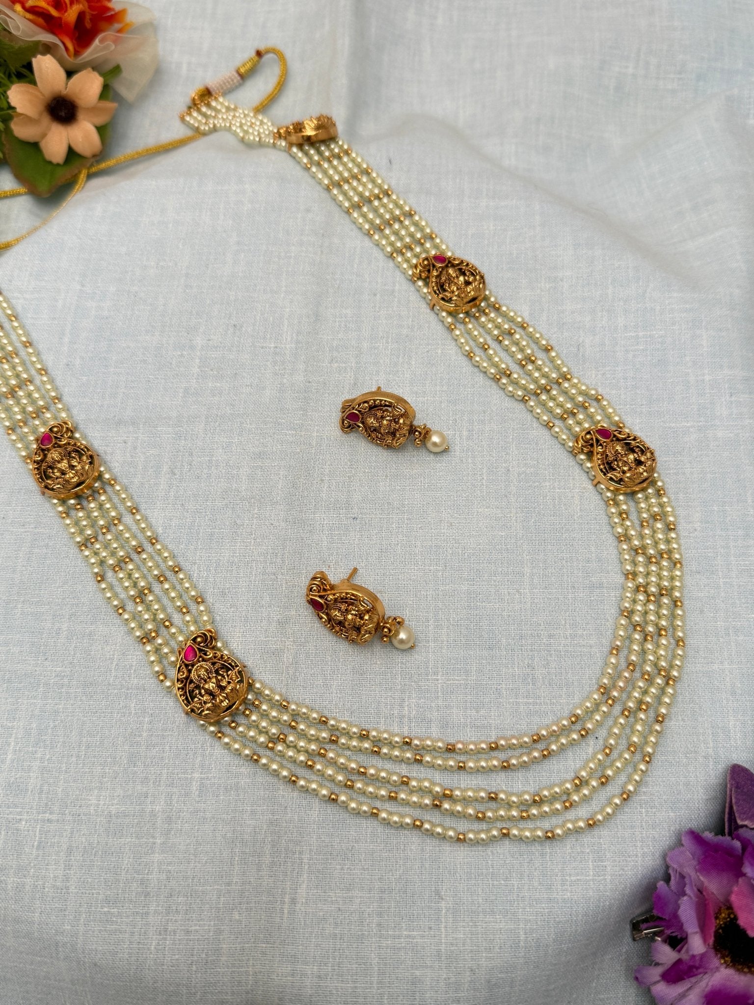 Luxurious Antique Layer Necklace Set 588 - Mahilas