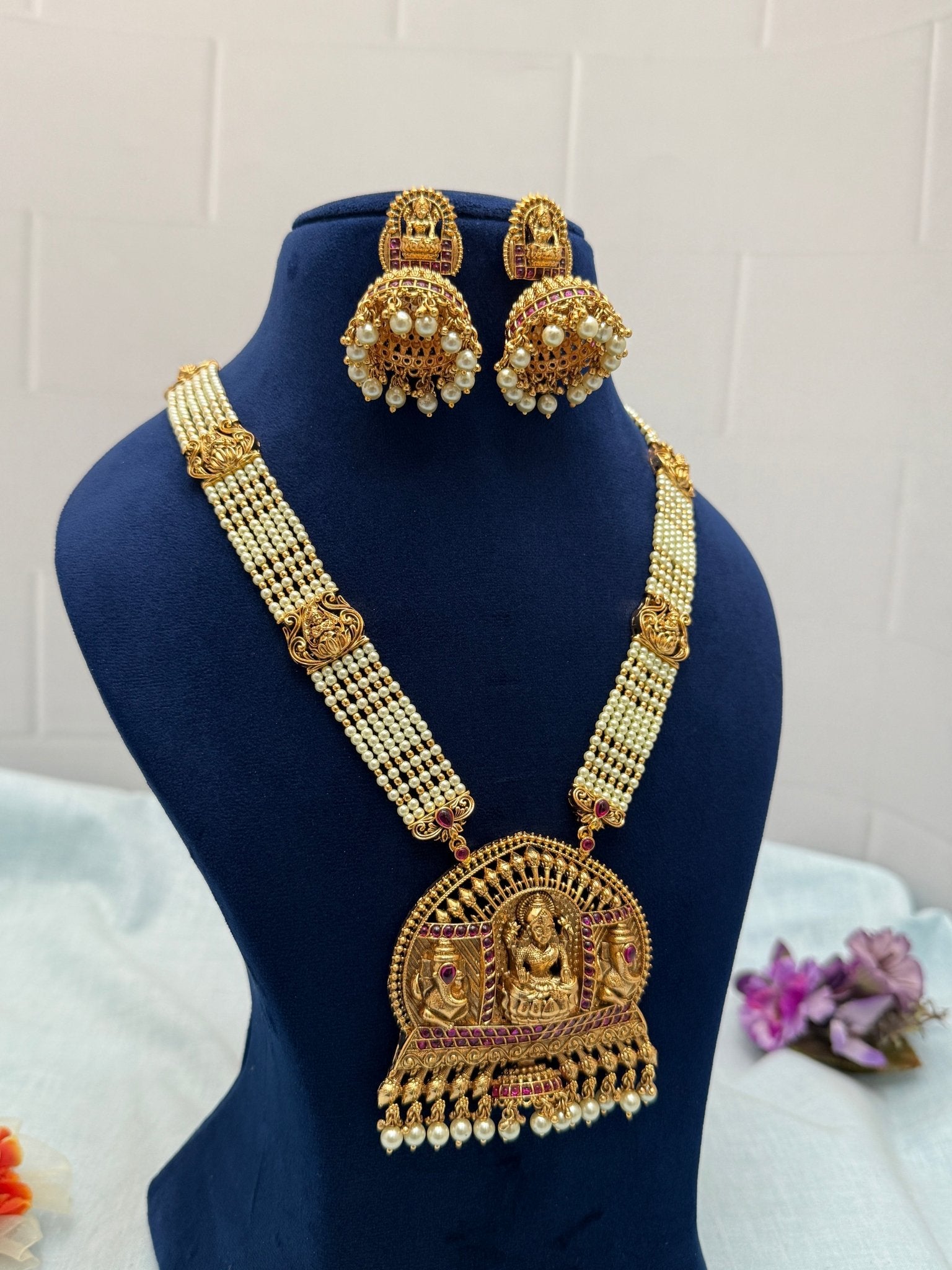 Luxurious Antique Layer Necklace Set 589 - Mahilas