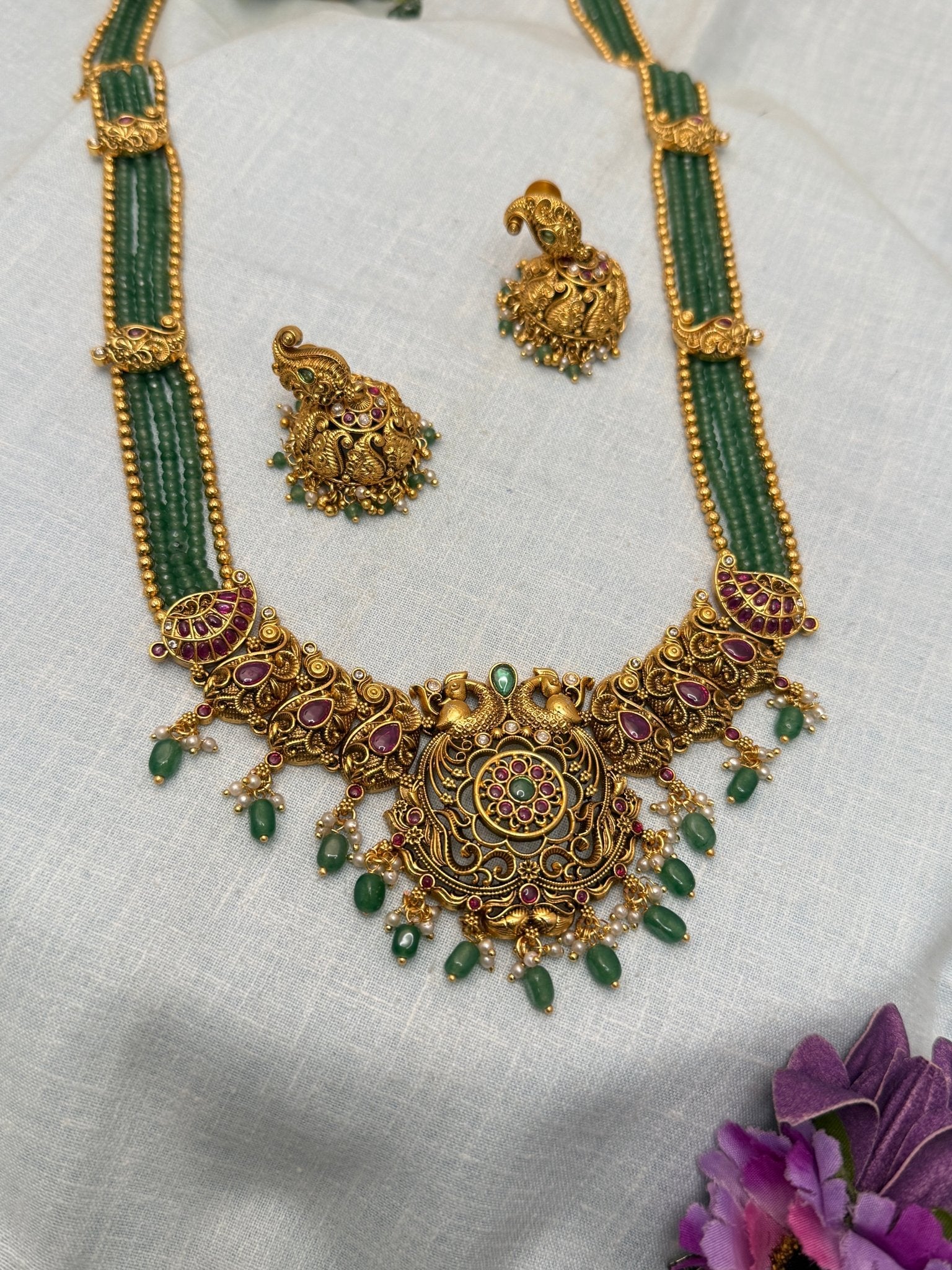 Luxurious Antique Layer Necklace Set 596 - Mahilas