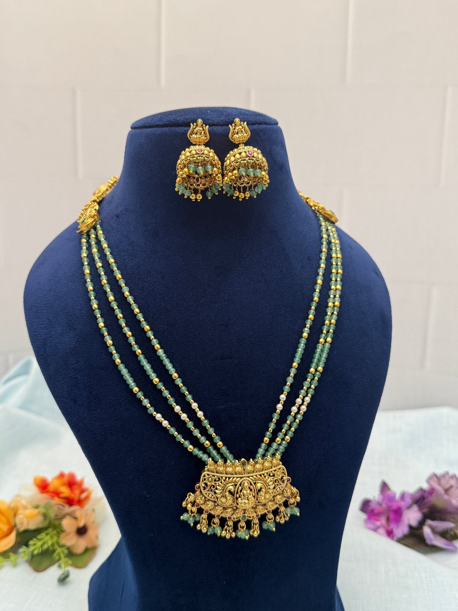 Luxurious Antique Layer Necklace Set 598 - Mahilas