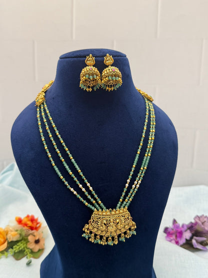 Luxurious Antique Layer Necklace Set 598 - Mahilas