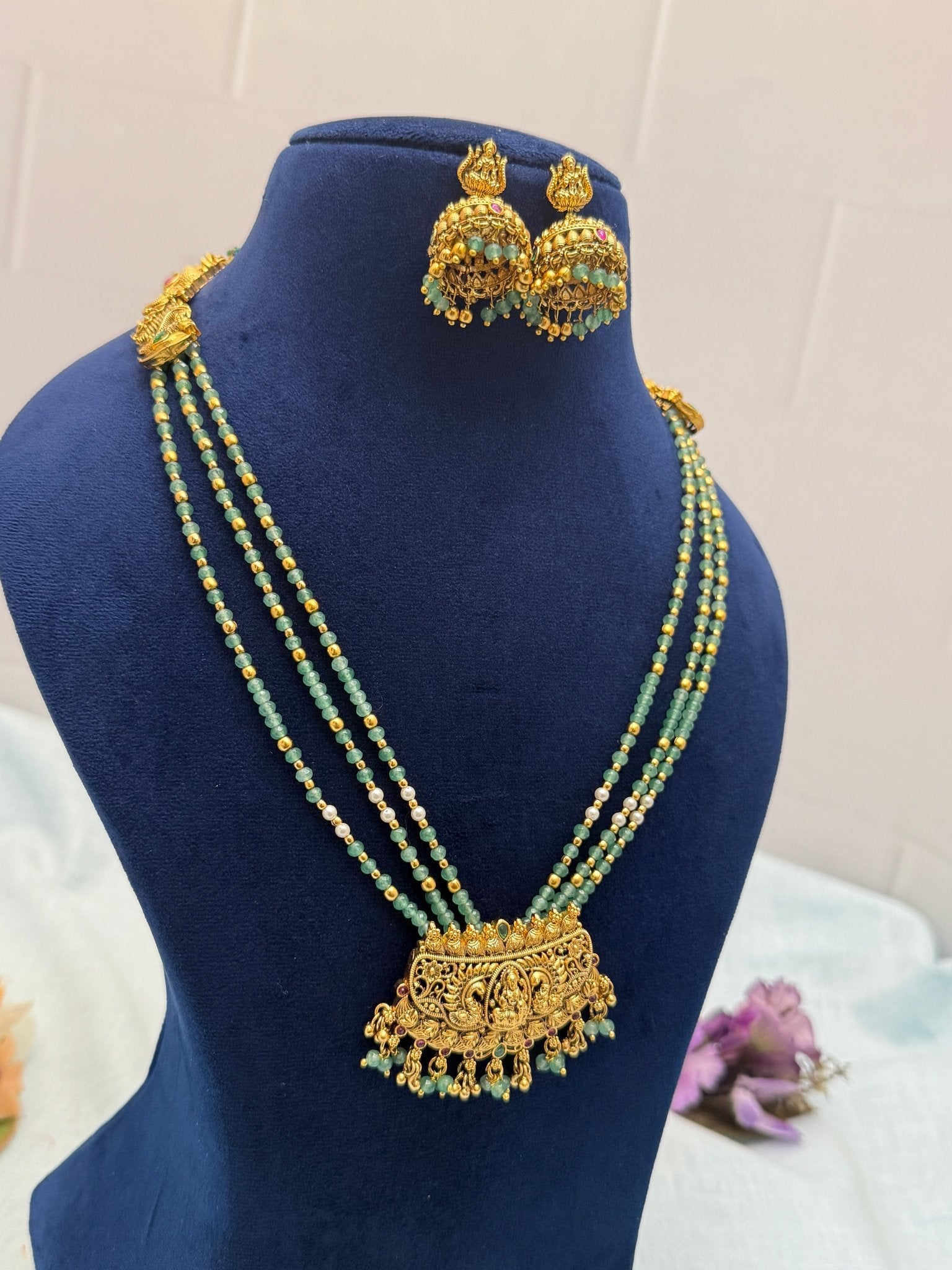 Luxurious Antique Layer Necklace Set 598 - Mahilas