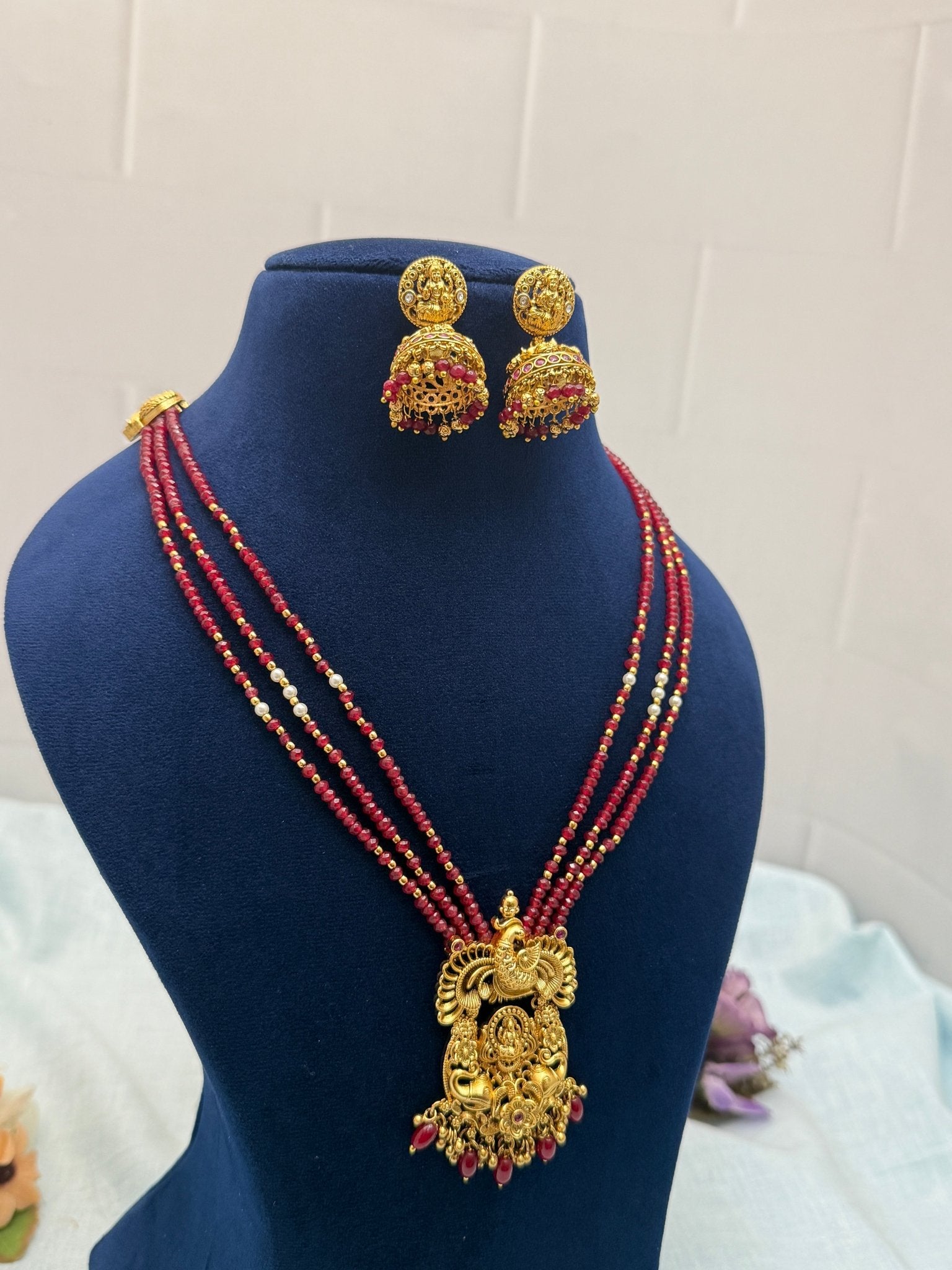 Luxurious Antique Layer Necklace Set 599 - Mahilas