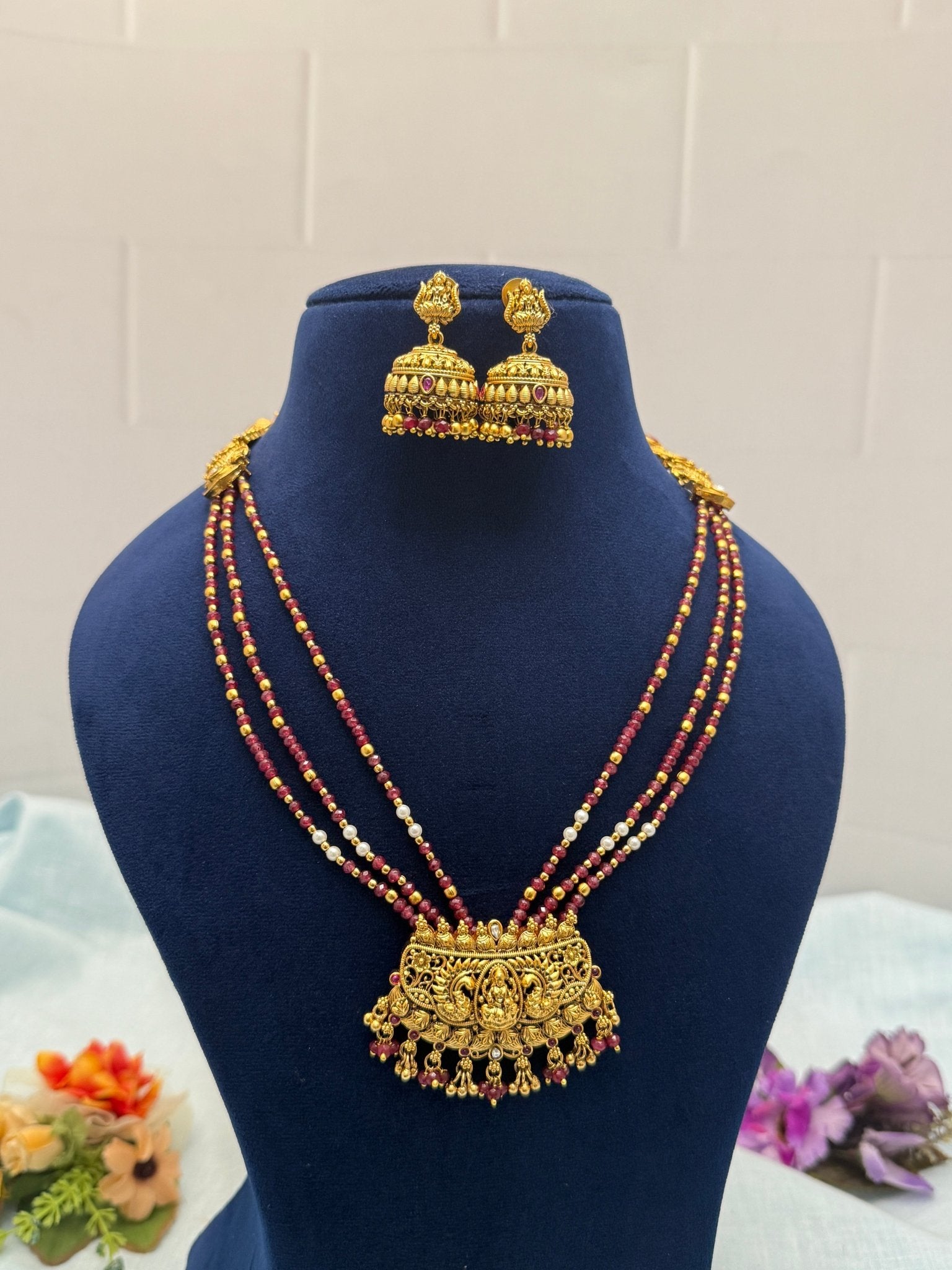 Luxurious Antique Layer Necklace Set 600 - Mahilas