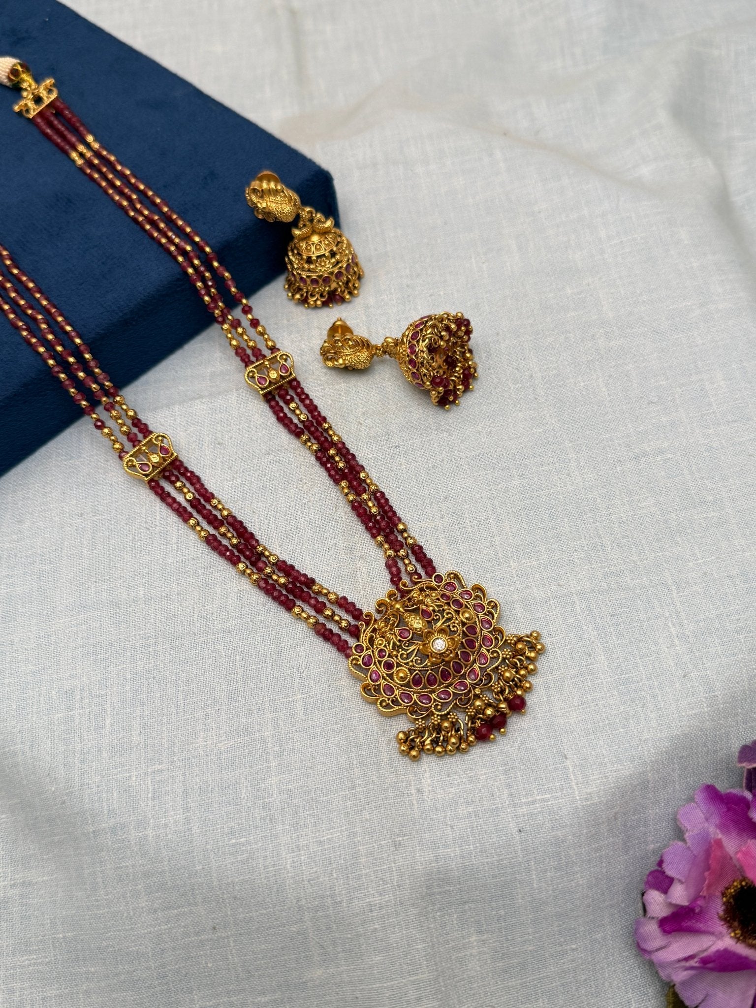 Luxurious Antique Layer Necklace Set 604 - Mahilas