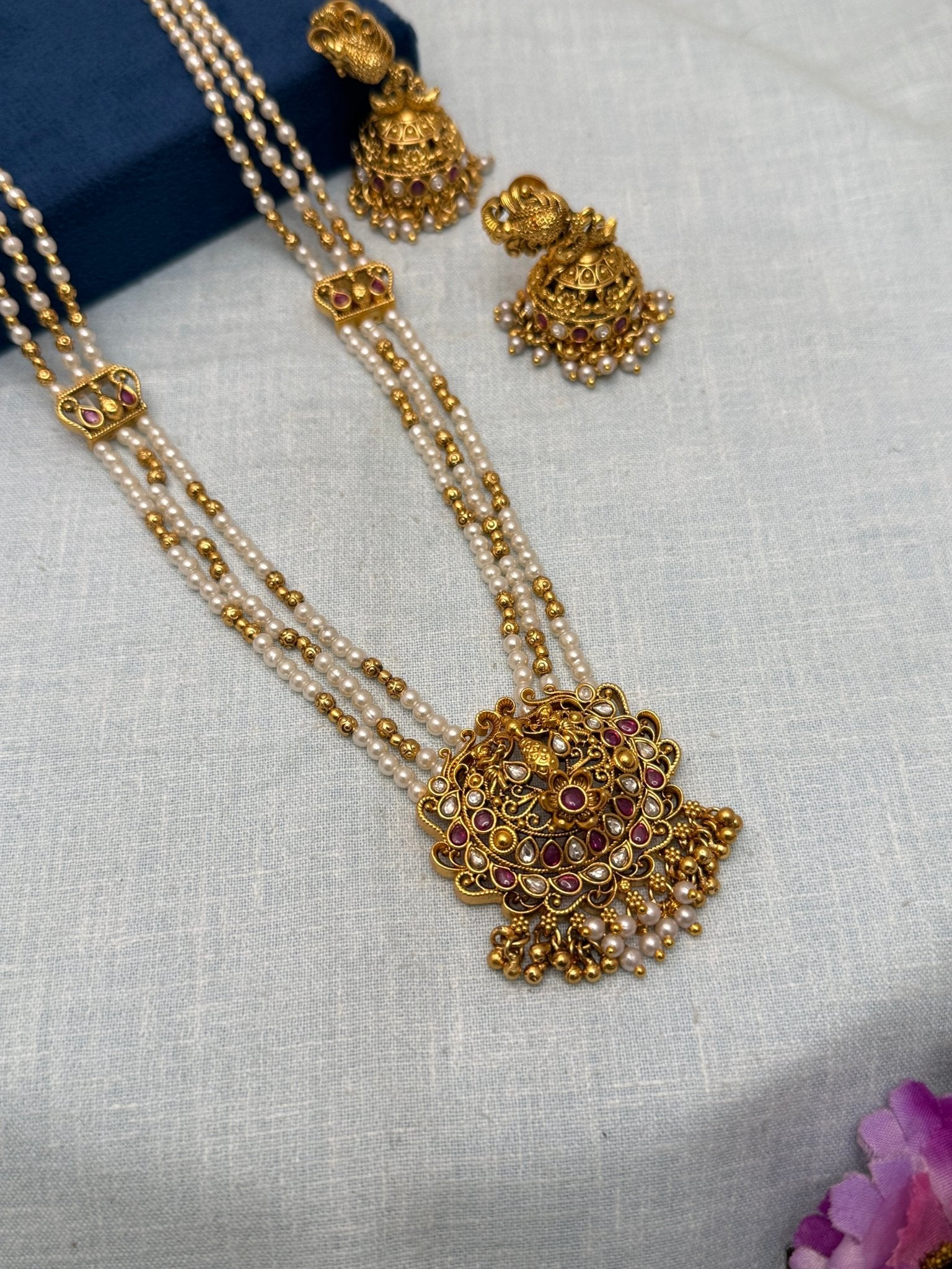 Luxurious Antique Layer Necklace Set 605 - Mahilas