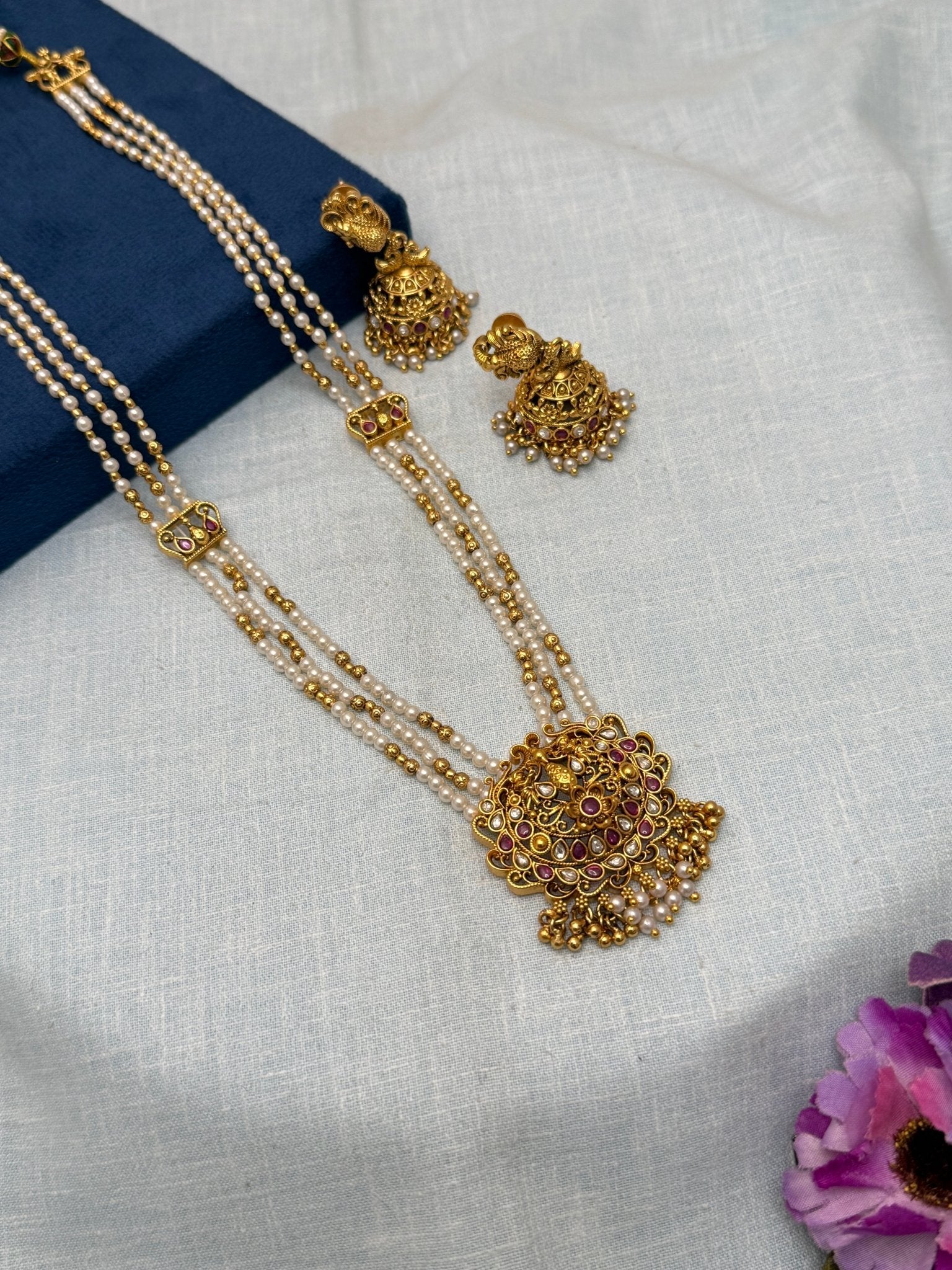 Luxurious Antique Layer Necklace Set 605 - Mahilas