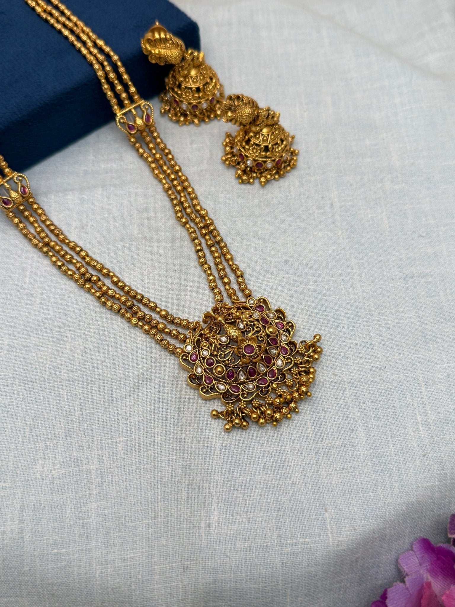 Luxurious Antique Layer Necklace Set 606 - Mahilas