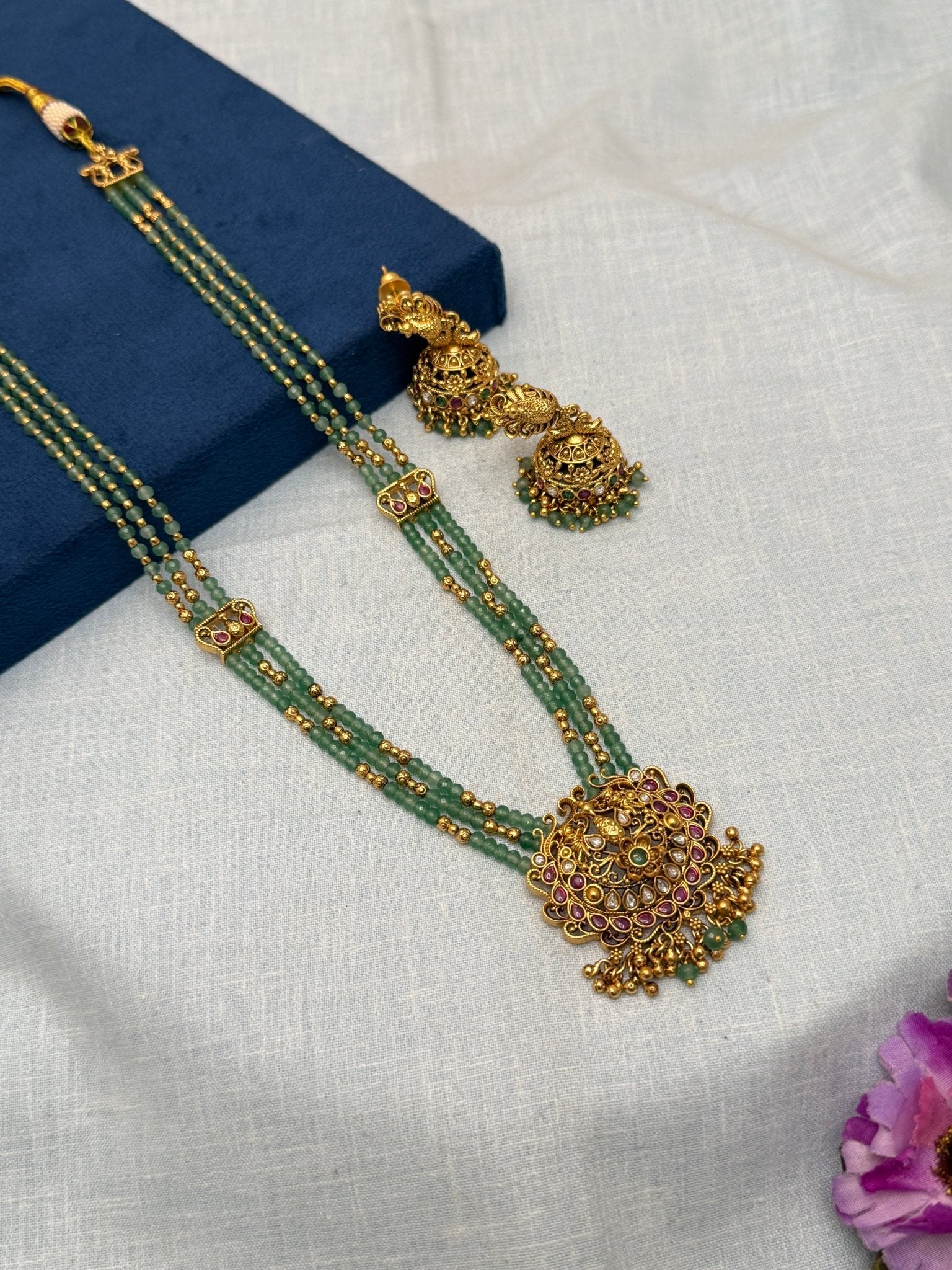 Luxurious Antique Layer Necklace Set 608 - Mahilas