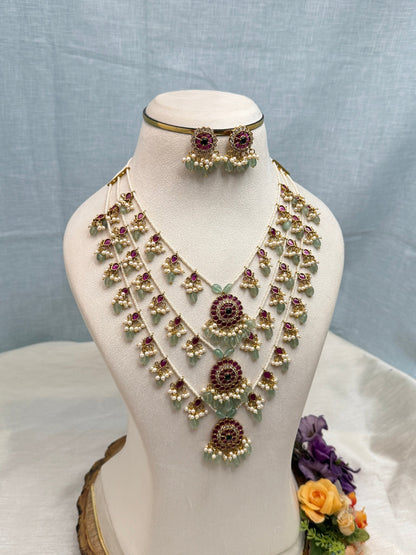 Luxurious Antique Layer Necklace Set 619 - Mahilas