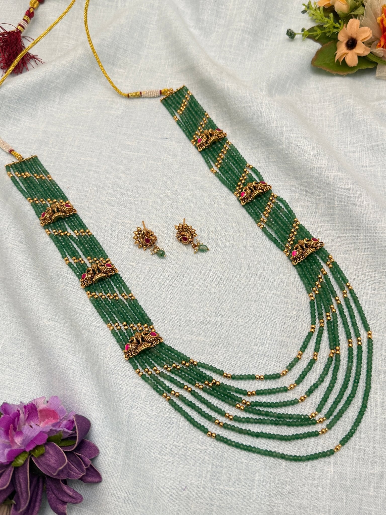 Luxurious Antique Layer Necklace Set 666 - Mahilas