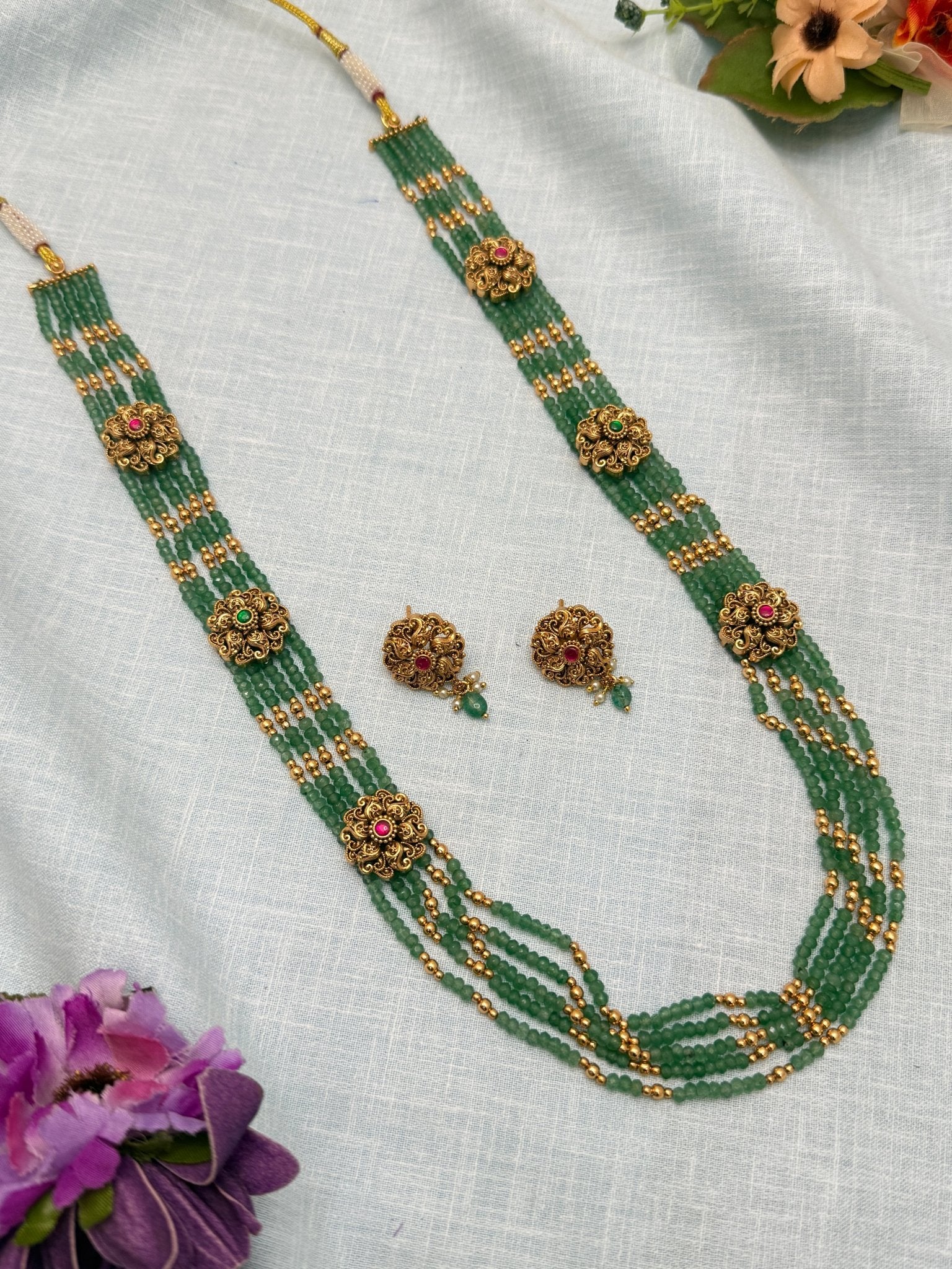 Luxurious Antique Layer Necklace Set 667 - Mahilas