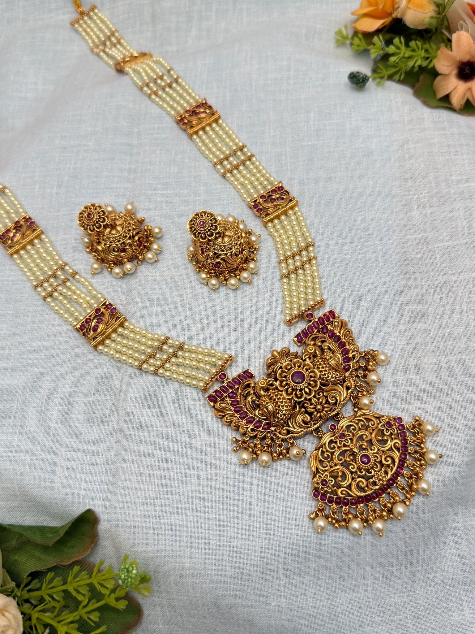 Luxurious Antique Layer Necklace Set 680 - Mahilas
