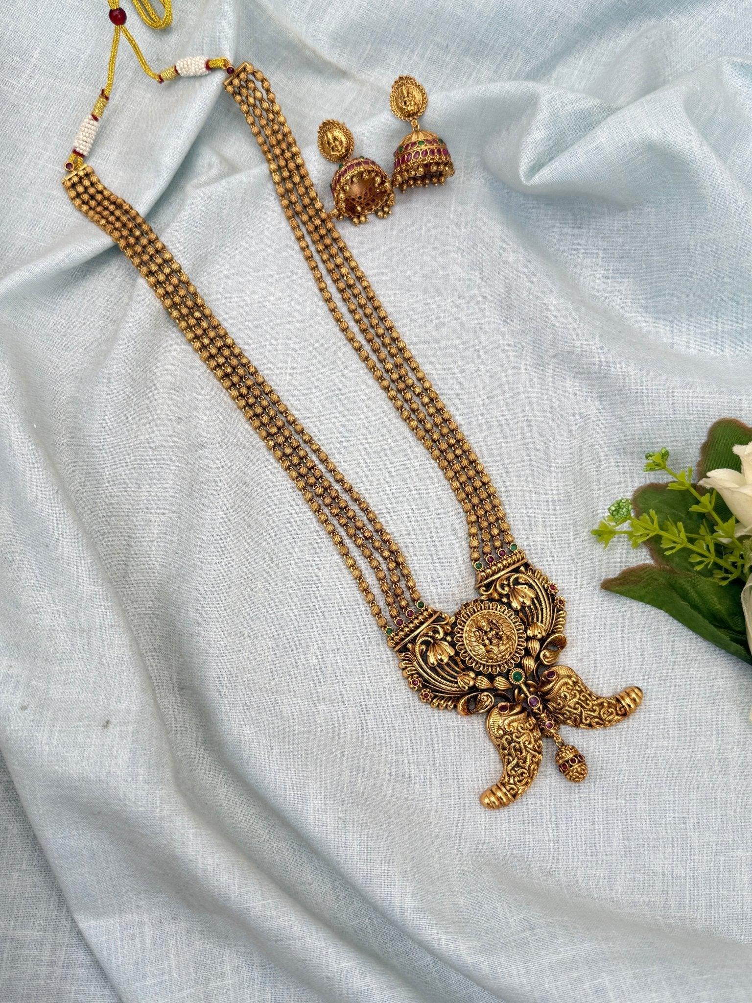 Luxurious Antique Layer Pendant Necklace Set 0293 - Mahilas