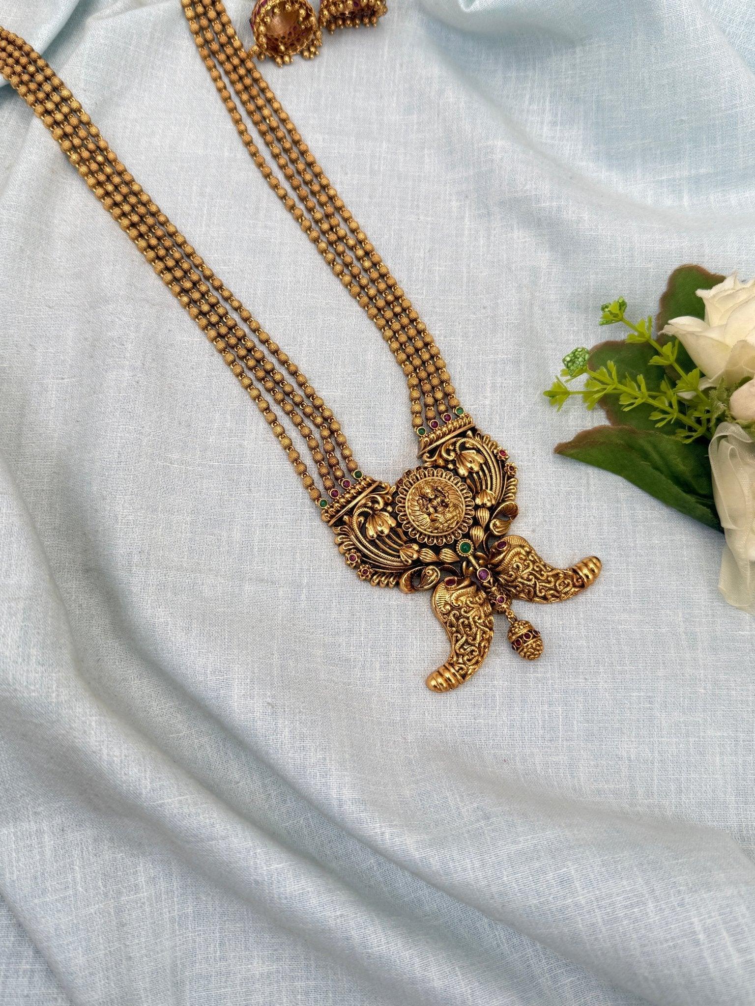 Luxurious Antique Layer Pendant Necklace Set 0293 - Mahilas