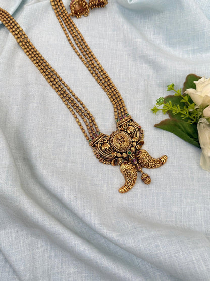 Luxurious Antique Layer Pendant Necklace Set 0293 - Mahilas