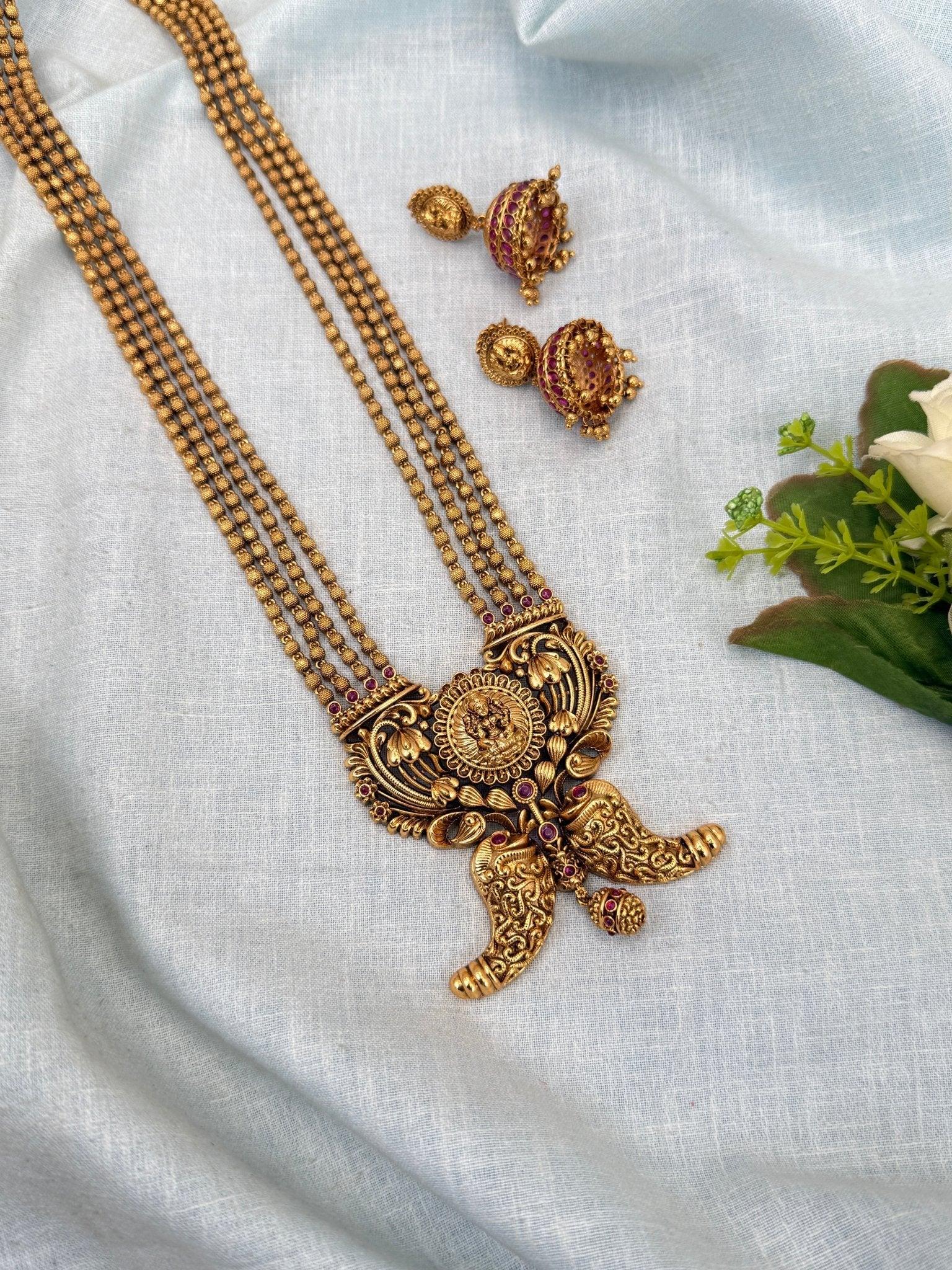 Luxurious Antique Layer Pendant Necklace Set 0294 - Mahilas