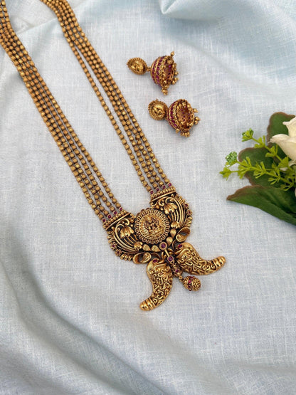 Luxurious Antique Layer Pendant Necklace Set 0294 - Mahilas