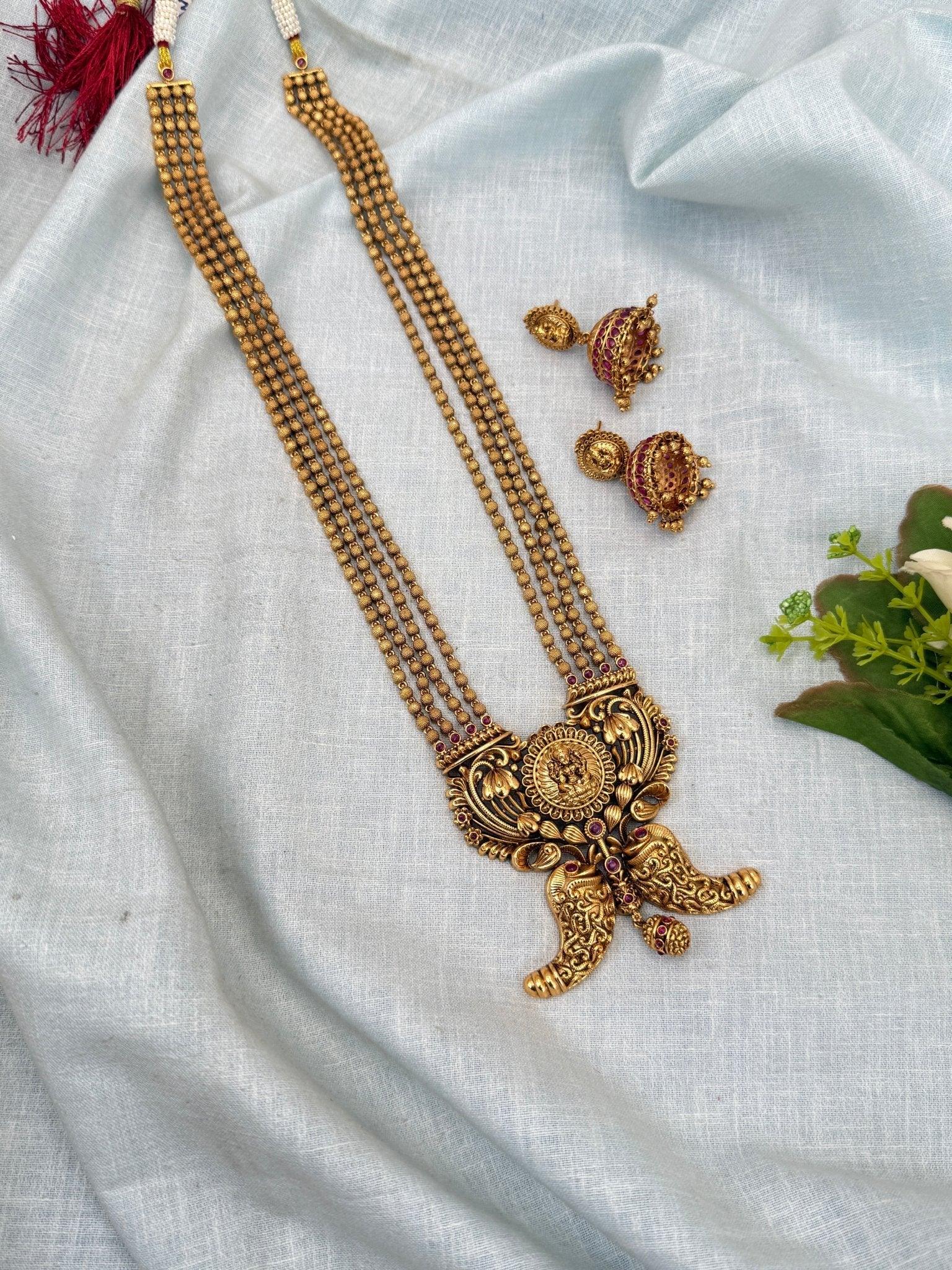 Luxurious Antique Layer Pendant Necklace Set 0294 - Mahilas