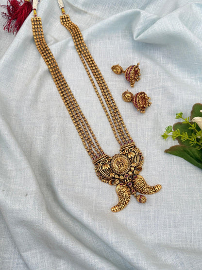 Luxurious Antique Layer Pendant Necklace Set 0294 - Mahilas