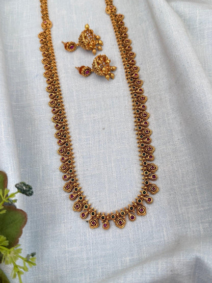 Luxurious Antique long Necklace Set 0106 - Mahilas