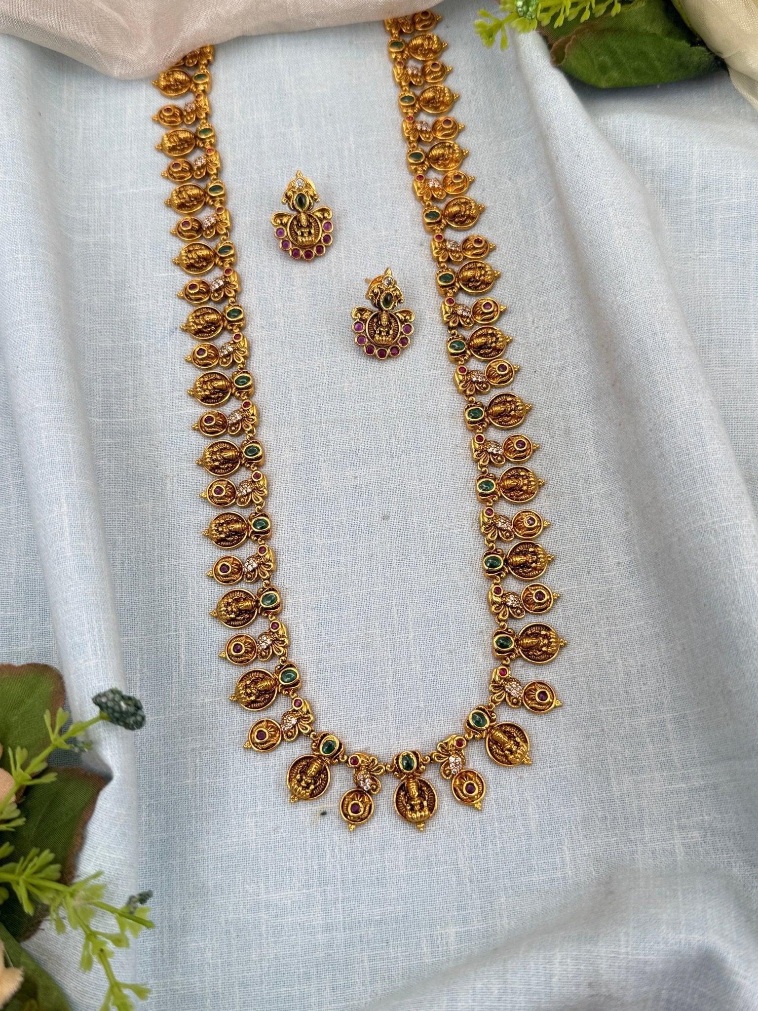Luxurious Antique long Necklace Set 0107 - Mahilas