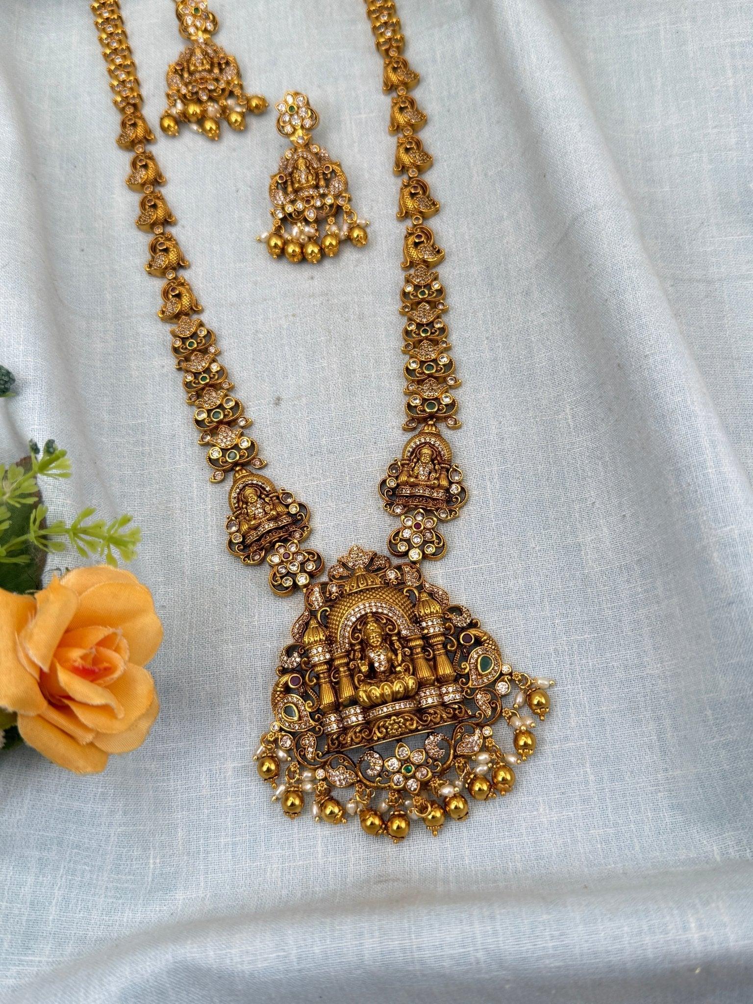 Luxurious Antique long Necklace Set 0108 - Mahilas